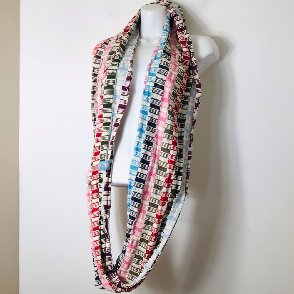 Multicolor Striped Infinity Scarf - image 1